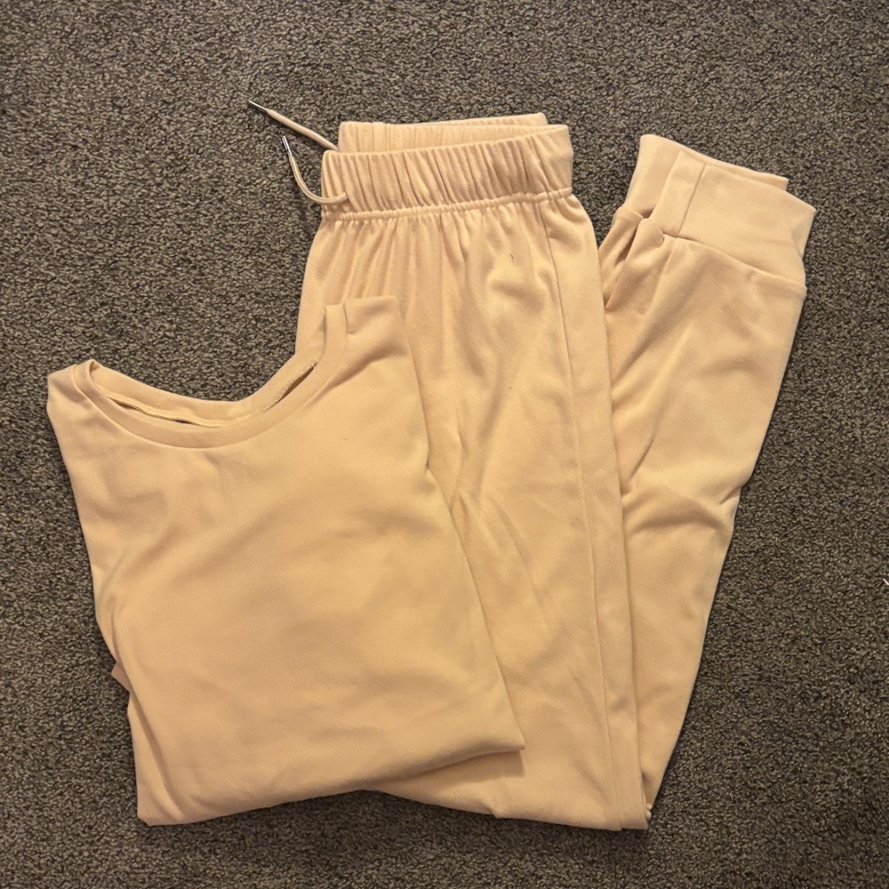 Cream Loungewear Set